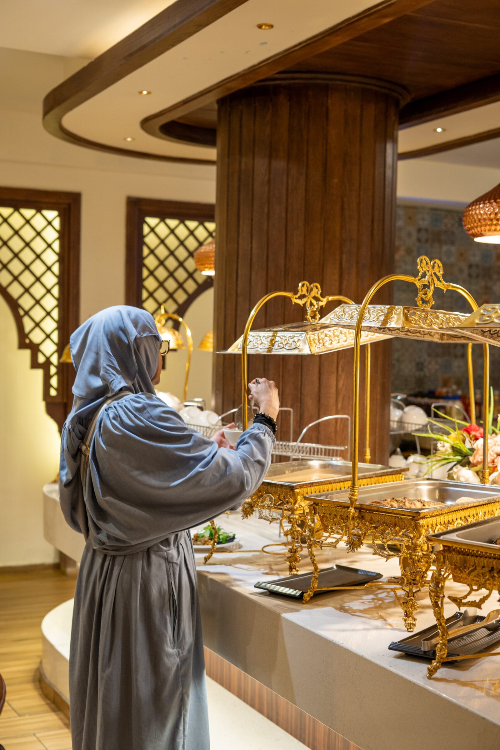 Dining at Jannat Al Hussein Hotel